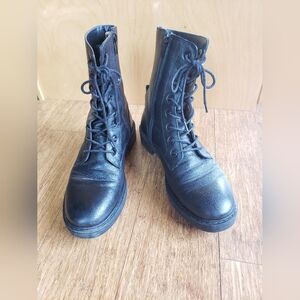 Zara Womens Black 37 Size 7 Combat Boots